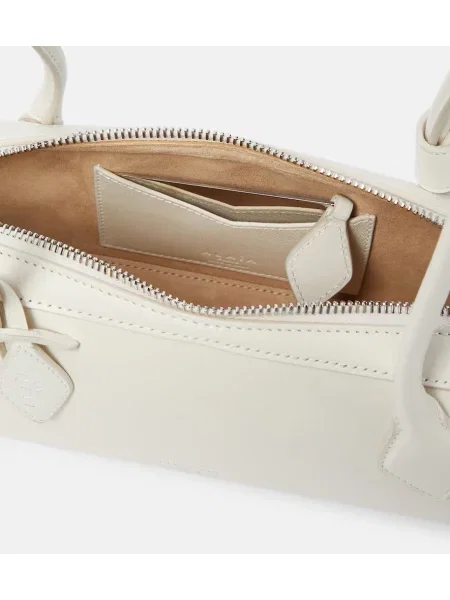 Geanta de piele Alaïa din piele alb