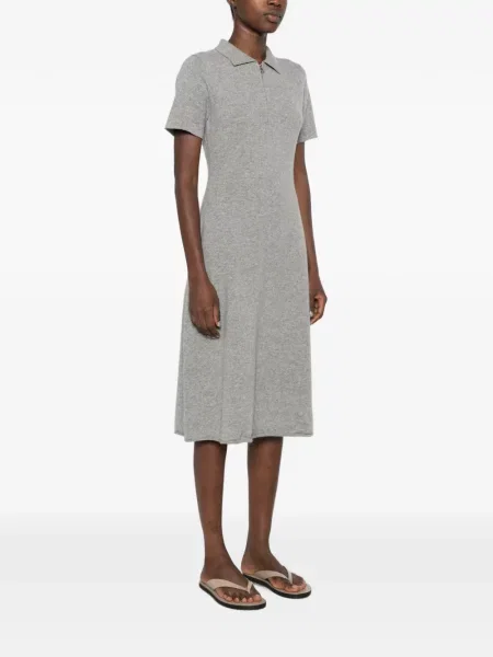 Rochie midi Extreme Cashmere din cașmir gri