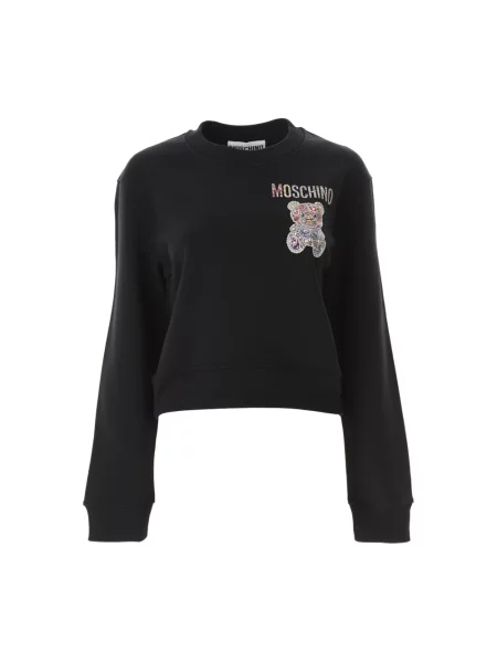 Bluza Moschino o skróconej długości typu teddy czarna