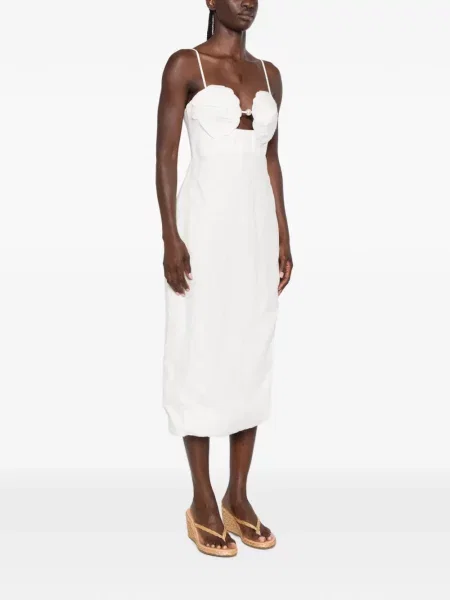 Rochie Farm Rio cu perle alb