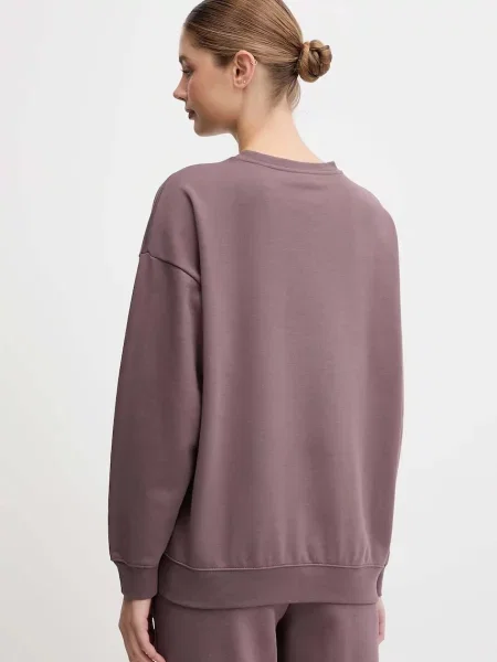 Puma bluză maro cu imprimeu violet