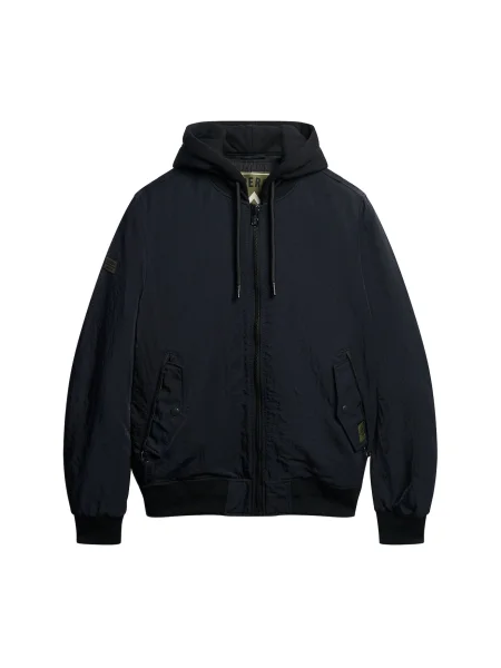 Superdry Geacă de primăvară-toamnă verde închis negru