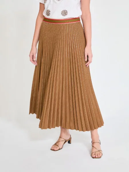Lola Casademunt Fustă galben închis / natural alb