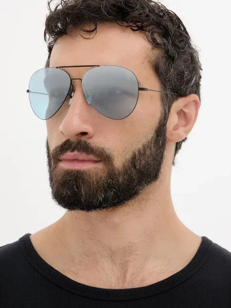 Gucci ochelari de soare aviator pentru bărbați negru