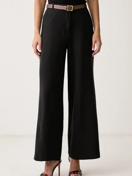 Haveone pantaloni pentru femei cu vâscoză negru
