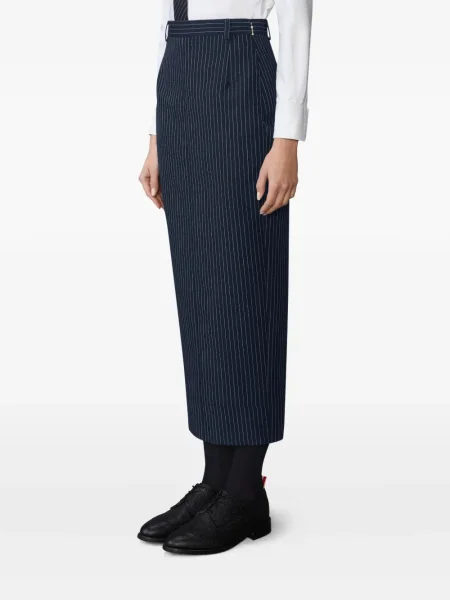 Fustă Thom Browne cu dungi albastru