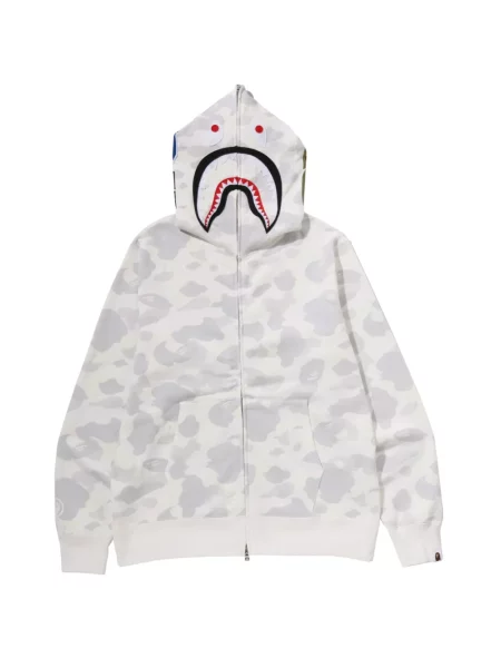 Hanorac cu glugă A Bathing Ape® cu model camuflaj alb
