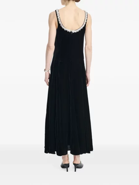 Rochie maxi Maria Mcmanus cu perle negru