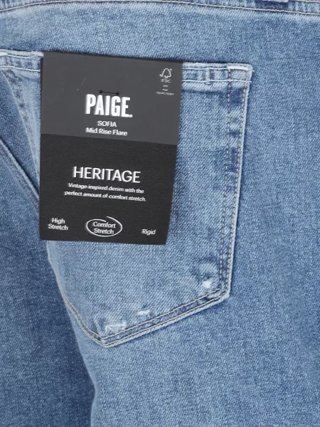 Blugi evazați Paige albastru