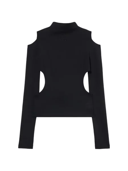 Pulover Off-white cu mâneci lungi lung alb