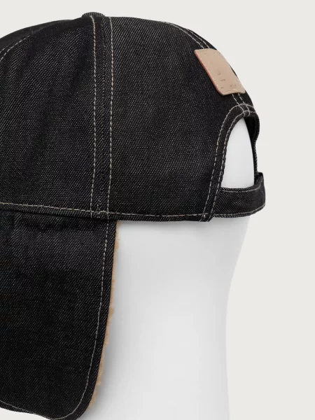 Czapka z daszkiem męska Czapka Aeronautica Militare denim nero niebieska