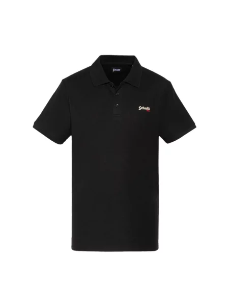 Koszulka polo Schott Nyc czarna