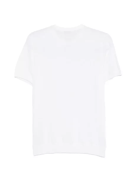 Tricou Diktat tricotate alb