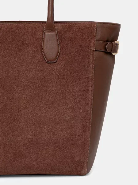 Guess Shopper táska ANITHA | hasított bőr barna
