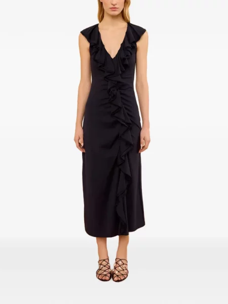 Rochie midi Ulla Johnson cu volane albastru