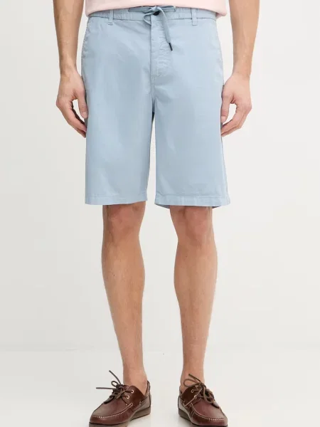 BOSS Orange pantaloni scurți chinos pentru bărbați din cu albastru