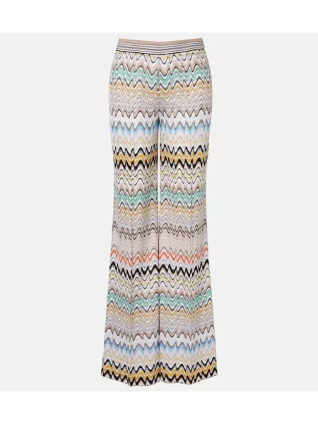 Pantaloni Missoni cu talie înaltă