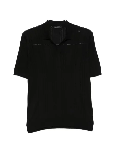 Prugasta majica Tagliatore crna