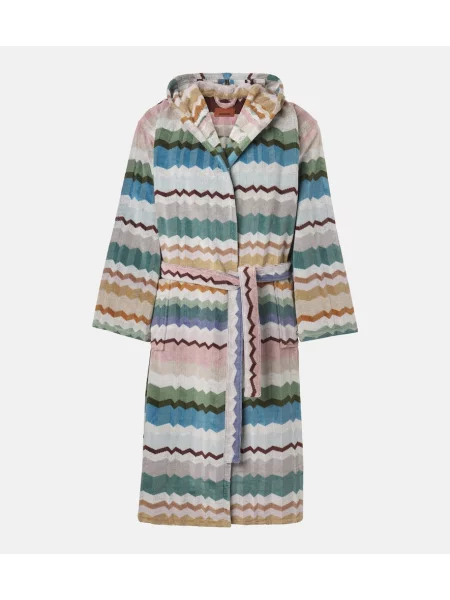 Szlafrok Missoni Home z kapturem frotte