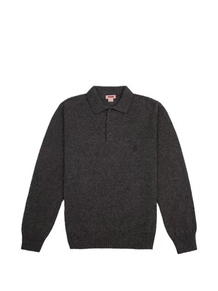 Lung tricou polo Baracuta gri