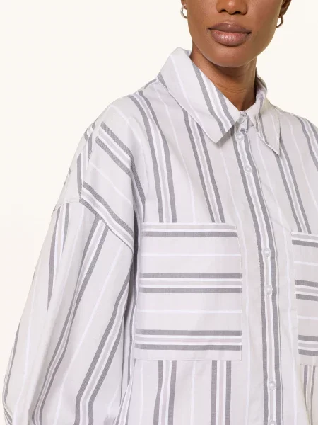 Black Palms Bluzka Kiany grau biała