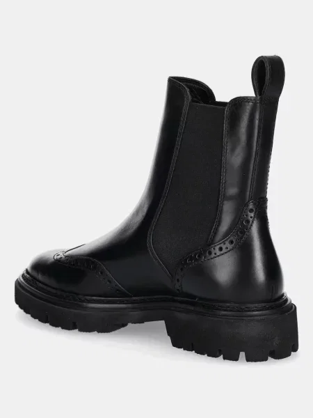 Gant ghete chelsea de piele Ivyhill cu plat negru