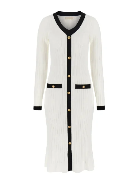 GUESS Rochie tricotat LAUREL negru alb