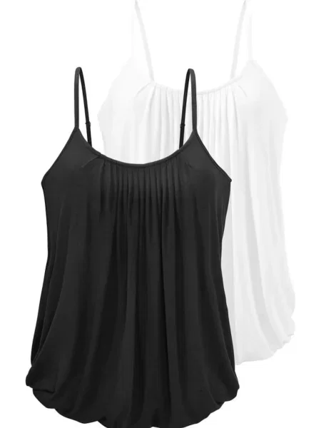 LASCANA Top črna bela