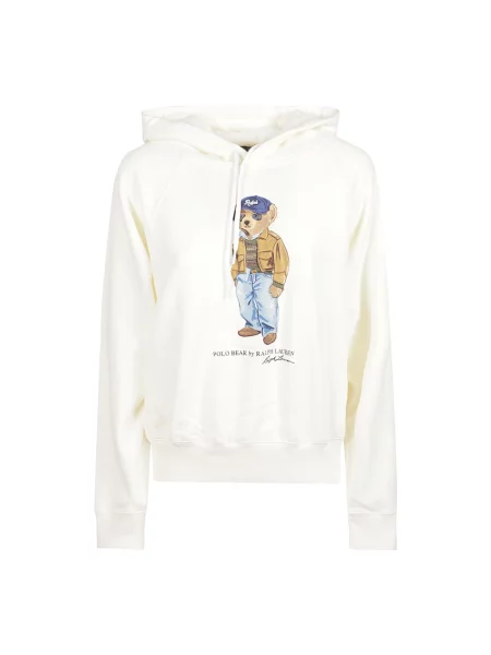 Bluza z kapturem Polo Ralph Lauren z kapturem biała