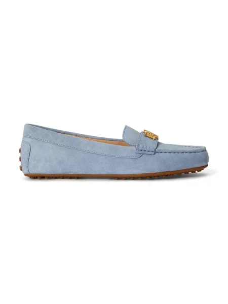 Lauren Ralph Lauren mocasini pentru femei din piele întoarsă Barnsbury albastru