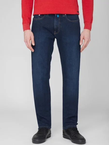 Завужені джинси Pierre Cardin темно-синій бавовна/еластан синій