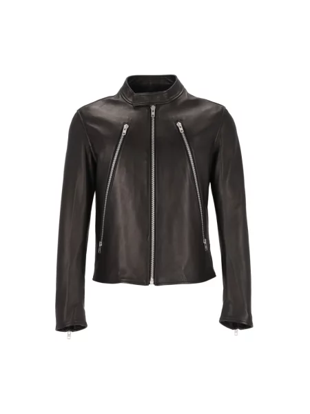 Kurtka skórzana Maison Margiela czarna