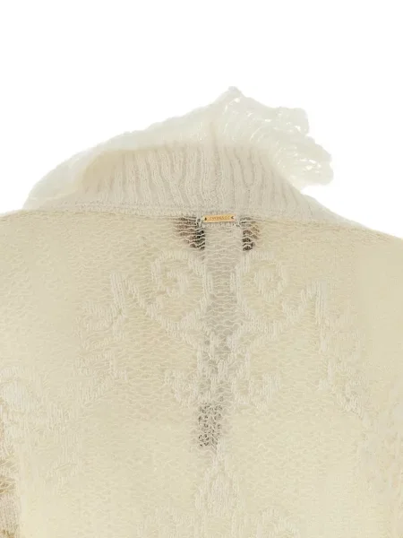 Pulover Twinset cu model floral din dantelă