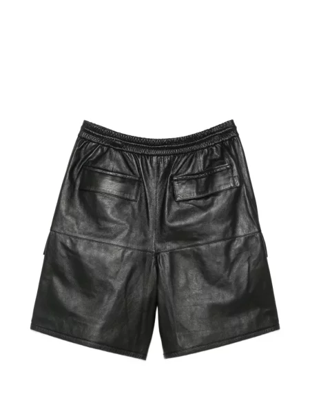 Pantaloni scurți cargo Juun.j din piele negru