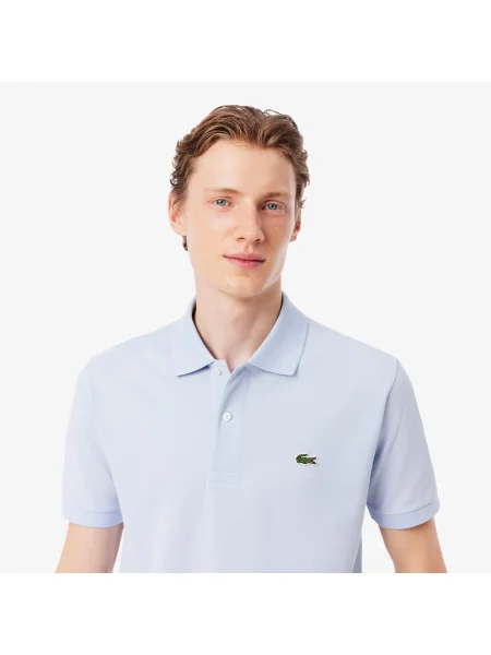 Поло Lacoste голубое