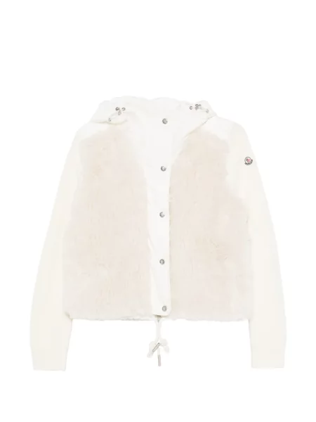 Cardigan Moncler de lână alb