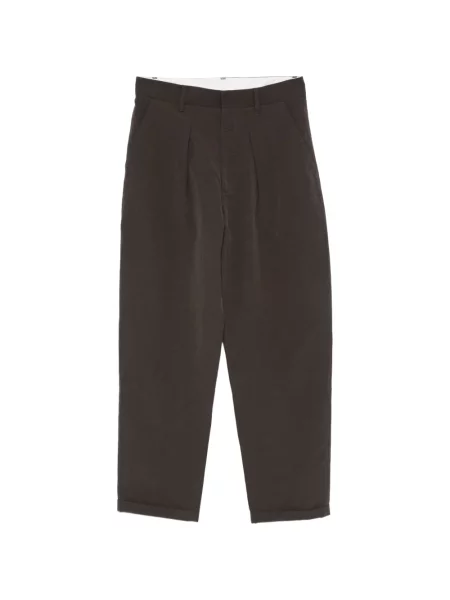 Pantaloni Ranra plisate maro
