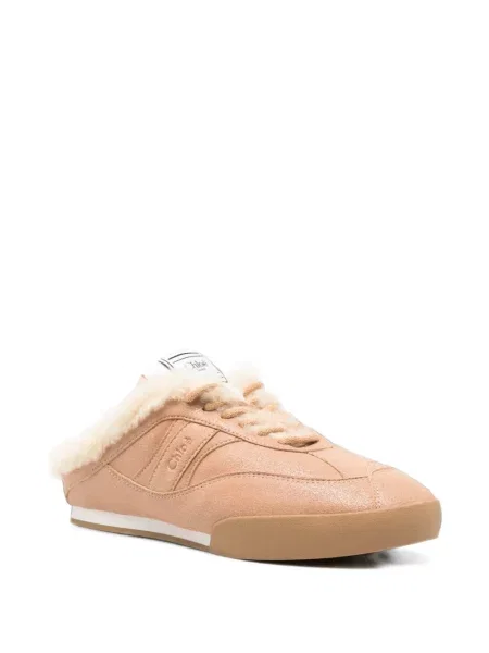 Sneakerși Chloé din piele de oaie maro