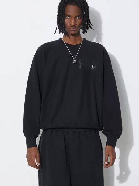 Bombažen pulover Aries Premium Temple Sweatshirt črna
