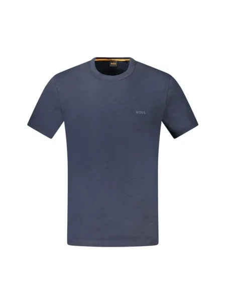 T-shirt z czystej bawełny Boss Orange niebieska