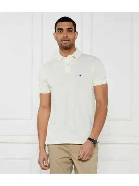 Tenisz stretch póló Tommy Hilfiger bézs