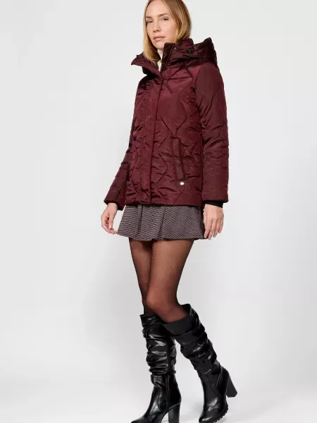 KOROSHI Geacă de iarnă bordeaux roșu