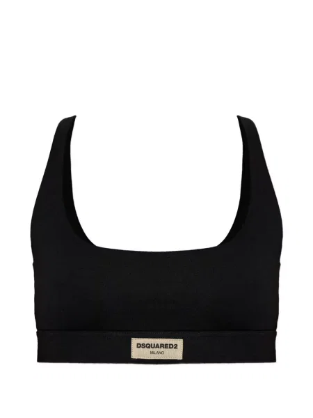 Sutien bralette Dsquared2 cu autograf negru
