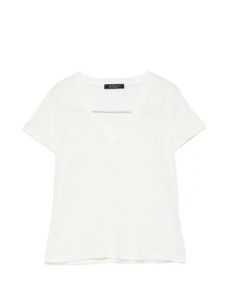 Tricou Aragona cu decolteu în V alb