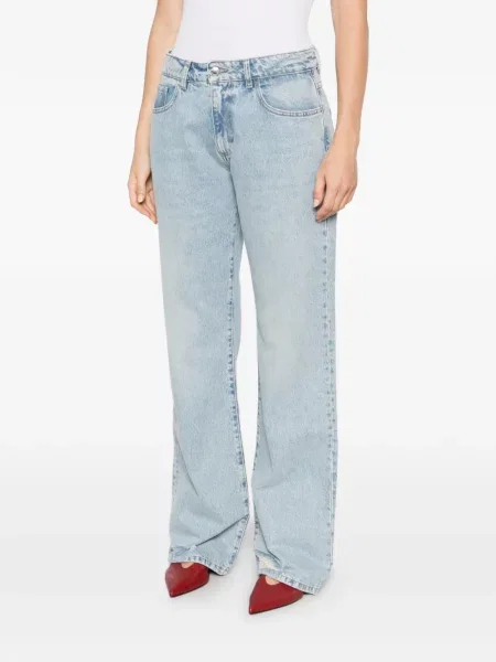 Džíny Icon Denim s oděrkami modré