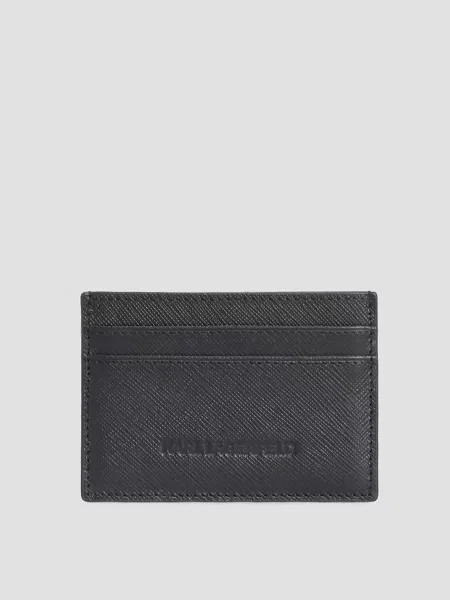 Шкіряний гаманець Karl Lagerfeld чорний