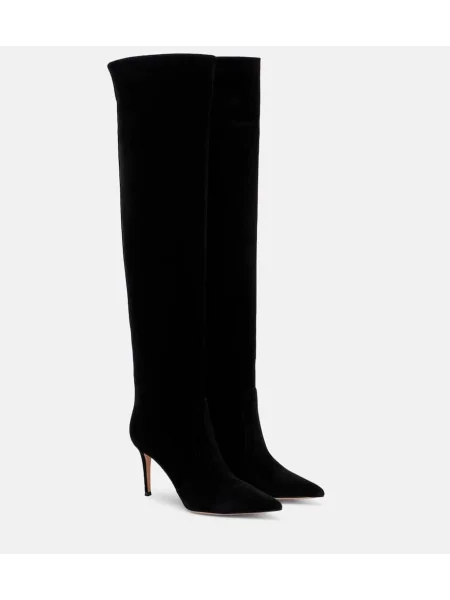 Cizme Gianvito Rossi din piele de căprioară negru