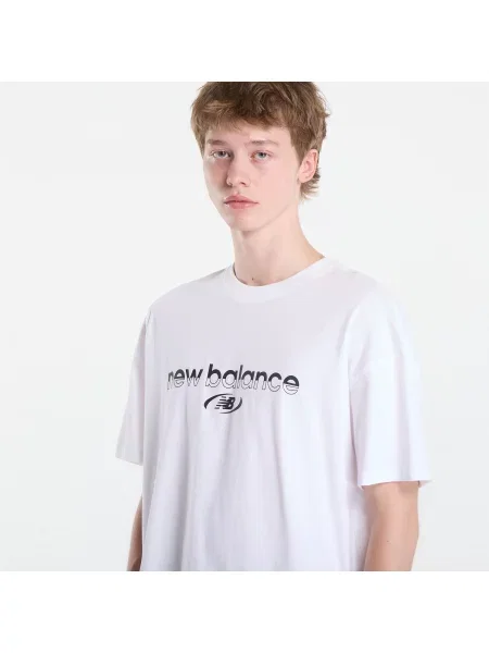 Тениска New Balance Trackside T-Shirt White S бяло