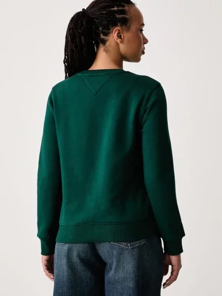 Tommy Jeans bluza z bawełną zielona