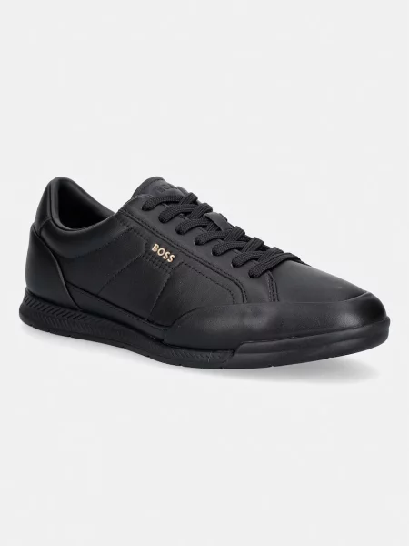 BOSS Nitan sneakers pentru bărbați din piele negru